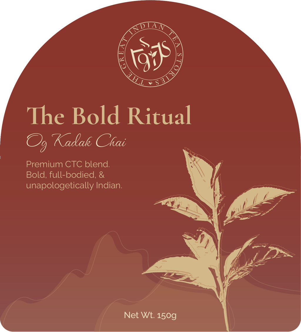 Front of The Bold Ritual OG Kadak Chai premium blended CTC tea pouch